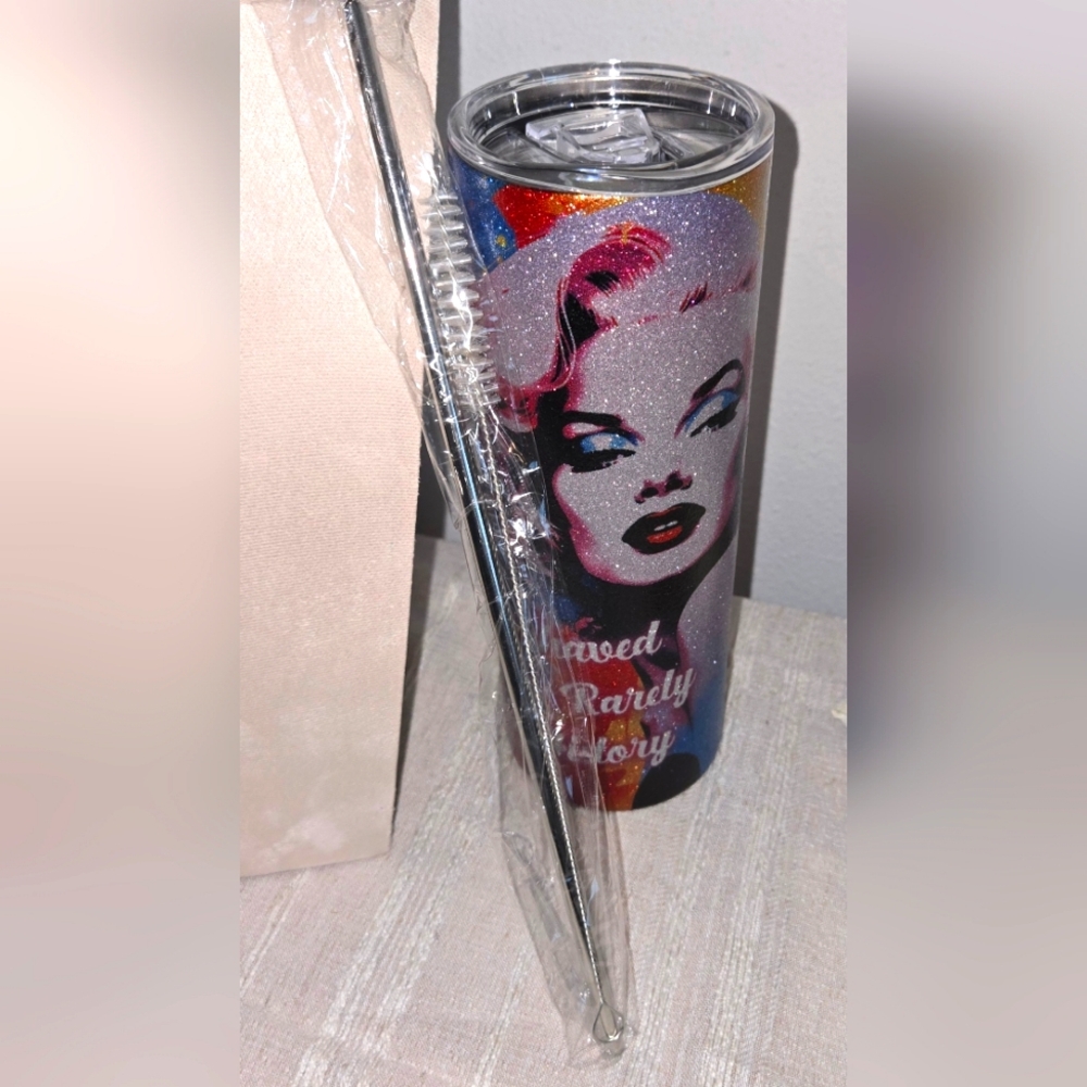 "Well Behaved Women Rarely Make History" Marilyn Monroe 20 oz Tumbler with Straw